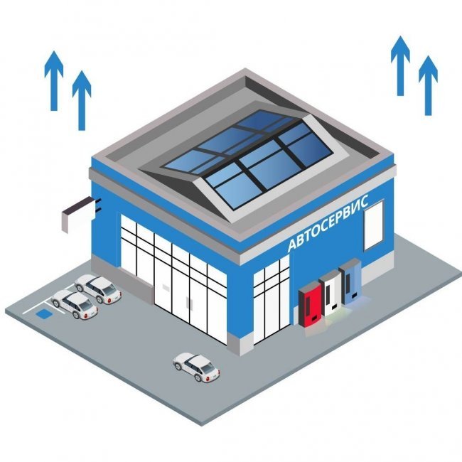 Вытяжка для автосервиса Вытяжка для автосервиса